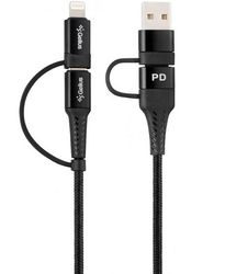 USB кабель Gelius Pro Unimog 2 GP-UC106 4in1 (USB-A/Type to Type-C/Lightning) PD 18W/1 м Black 