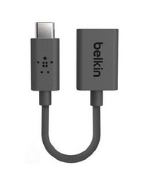 Адаптер Belkin USB-C - USB 3.0 (CM/AM) 0.14m black 
