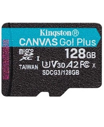 Карта пам'яті Kingston 128GB microSDXC C10 UHS-I U3 A2 R170/W90MB/s Canvas Go Plus