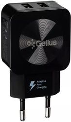 Мережевий зарядний пристрій Gelius GU-HC02 USB Wall Charger 2xUSB Ultra Prime 2.1A Black (74893)