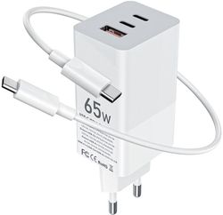 Мережевий зарядний пристрій Gelius Nimble GaN 65W GP-HC051 White w/Type-C to Type-C cable (90473)