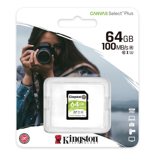 Карта пам'яті Kingston 64 GB SDXC Class 10 UHS-I Canvas Select Plus SDS2/64GB Гаджети