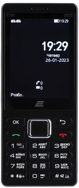 Мобільний телефон 2E E280 2022 Black (688130245210) Купити